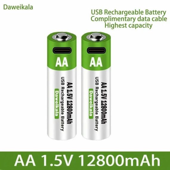 Automobiles & Motorcycles | 2023 New 1.5V Usb Aa Rechargeable Battery 12800 Mah Li-Ion Battery For Remote Control Mouse Electric Toy Battery + Type-C Cable Automobiles & Motorcycles Automobiles & Motorcycles