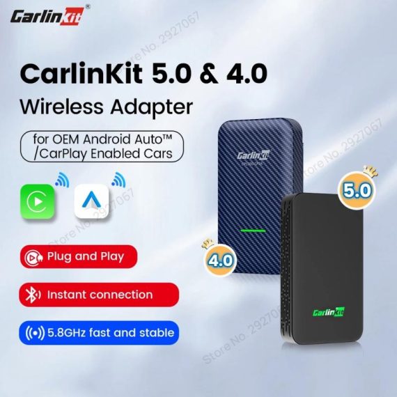 Automobiles & Motorcycles | Carlinkit 5.0 4.0 Carplay Wireless Adapter Android Auto Dongle 5.8Ghz Wifi For Toyota Mazda Nissan Citroen Audi Kia Ford Oem Car Automobiles & Motorcycles Automobiles & Motorcycles