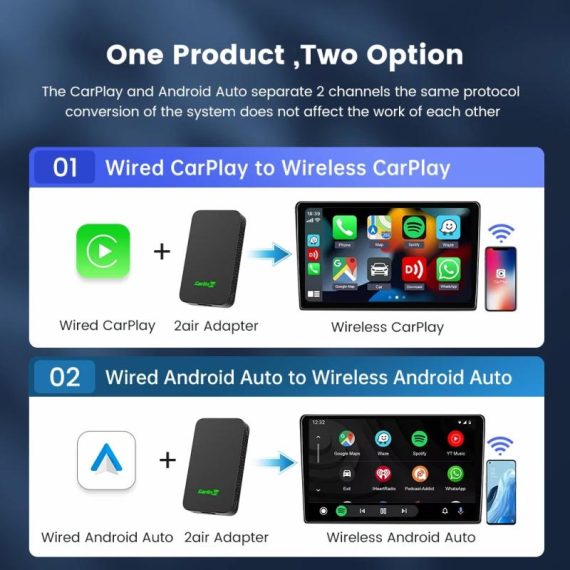 Automobiles & Motorcycles | Carlinkit 5.0 4.0 Carplay Wireless Adapter Android Auto Dongle 5.8Ghz Wifi For Toyota Mazda Nissan Citroen Audi Kia Ford Oem Car Automobiles & Motorcycles Automobiles & Motorcycles