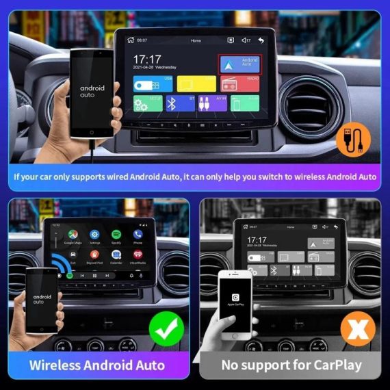 Automobiles & Motorcycles | Ekiy New Mini Carplay Wireless For Toyota Mazda Nissan Camry Suzuki Subaru Citroen Audi Mercedes Kia Ford Opel Ios15 Spotify Bt Automobiles & Motorcycles Automobiles & Motorcycles