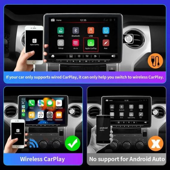 Automobiles & Motorcycles | Ekiy New Mini Carplay Wireless For Toyota Mazda Nissan Camry Suzuki Subaru Citroen Audi Mercedes Kia Ford Opel Ios15 Spotify Bt Automobiles & Motorcycles Automobiles & Motorcycles