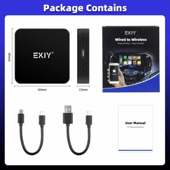 Automobiles & Motorcycles | Ekiy New Mini Carplay Wireless For Toyota Mazda Nissan Camry Suzuki Subaru Citroen Audi Mercedes Kia Ford Opel Ios15 Spotify Bt Automobiles & Motorcycles Automobiles & Motorcycles