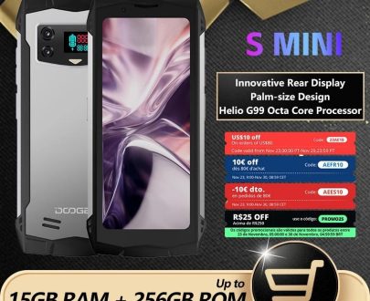 Cell Phones & Accessories | Doogee Smini Rugged Phone 4.5” Qhd Display 8Gb+256Gb Innovative Rear Display 3000Mah 18W Fast Charging Phone Cell Phones & Accessories Cell Phones & Accessories