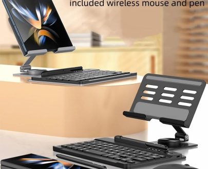 Cell Phones & Accessories | Portable Wireless Keyboard With Stand For Tecno Phantom V Fold 360 Rotating Folding Stand Case Cell Phones & Accessories Cell Phones & Accessories