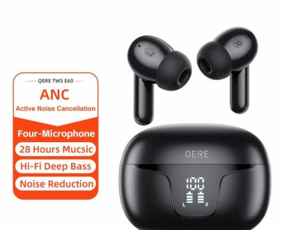 Cell Phones & Accessories | Qere E60 Wireless Bluetooth Headphones Hd Microphone,Hifi Earphones,13Mm Driver,Display Screen+Touch Control,6 Mics, Anc Call Cell Phones & Accessories Cell Phones & Accessories