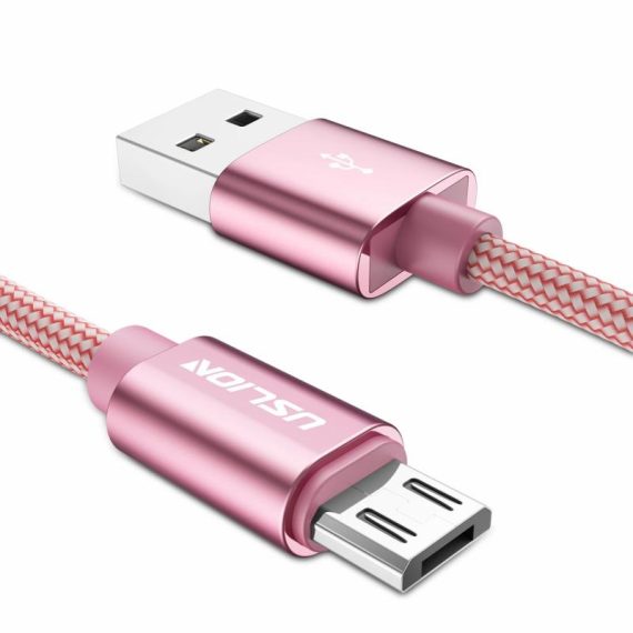 Cell Phones & Accessories | Rose Gold Nylon Charging Data Cable Micro Usb Cable For Android Mobile Phones Xiaomi Huawei Meizu Samsung Tablets 0.3M/1M/1.8M Cell Phones & Accessories Cell Phones & Accessories