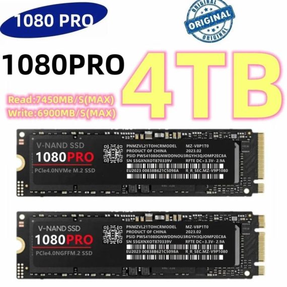 Computers & It Accessories | 1080Pro 4Tb 2Tb 1Tb Original Ssd M.2 2280 Pcie 4.0 Nvme Ngff Read Solid State Hard Disk For Game Console/Laptop/Pc Game Laptop Computers & It Accessories Computers & It Accessories