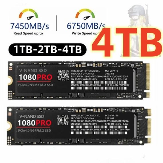 Computers & It Accessories | 1080Pro 4Tb 2Tb 1Tb Original Ssd M.2 2280 Pcie 4.0 Nvme Ngff Read Solid State Hard Disk For Game Console/Laptop/Pc Game Laptop Computers & It Accessories Computers & It Accessories