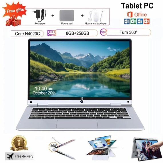 Computers & It Accessories | 11.6 Inch Laptop 8Gb Ram 256Gb Rom Windows 11 Notebook Pc Gamer N4020 Office Computer With Backlit Fingerprint Wifi Camera Computers & It Accessories Computers & It Accessories