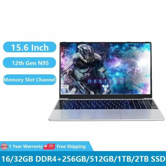 Computers & It Accessories | 15.6 Inch Laptop 32Gb Ram 2Tb Ssd Windows 11 Notebook Pc Gamer N95 Office Computer With Backlit Fingerprint Wifi Camera Computers & It Accessories Computers & It Accessories