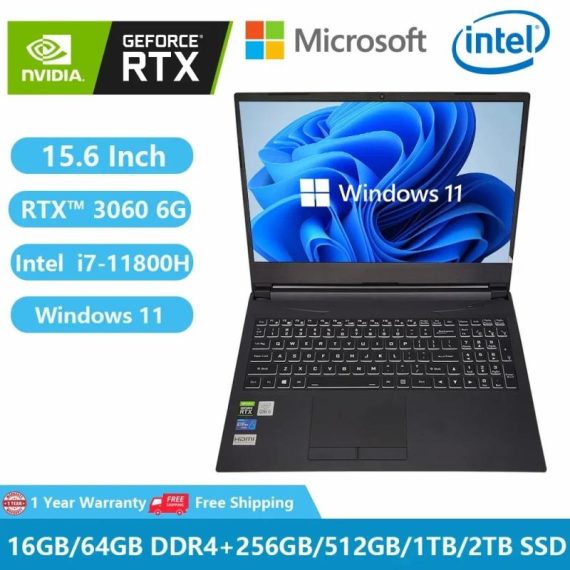 Computers & It Accessories | 2023 Gaming Laptops Nvidia Geforce Rtx 3060 6Gb Notebook Computer Windows 11 Intel Core I7-11800H 64Gb Ram Dual Ddr4 M.2 Wifi Computers & It Accessories Computers & It Accessories