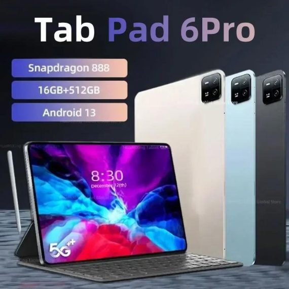 Computers & It Accessories | 2023 Global Version Original Pad 6 Pro Tablets Pc Snapdragon 888 10000Mah Android 13 11 Inch 16Gb+512Gb 5G Hd 4K Screen Wifi Mi Computers & It Accessories Computers & It Accessories