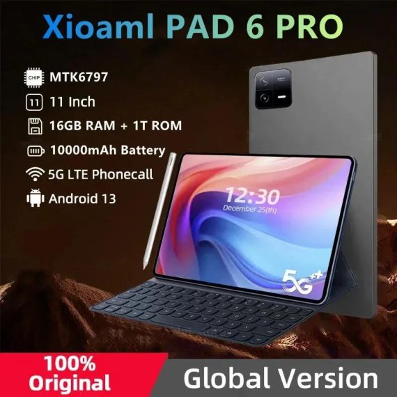 Computers & It Accessories | 2024 Global Version Original Pad 6 Pro Tablet 11Inch Hd 4K Android 13 16Gb+1T 10000Mah 5G Dual Sim Phone Call Wifi Mi Tablet Pc Computers & It Accessories Computers & It Accessories