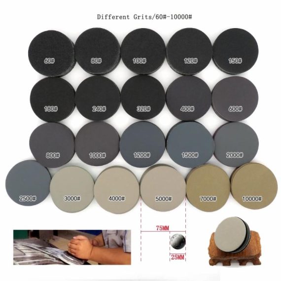 Consumer Electronics | 100Pcs 3 Inch 75Mm Waterproof Sanding Discs Hook Loop Silicon Carbide Sandpaper Wet/Dry 60 -10000 Grit For Polishing Grinding Cell Phones & Accessories Cell Phones & Accessories