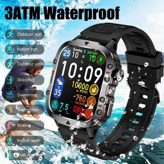 Consumer Electronics | 2024 New Rugged Military Gps Smart Watch Men Amoled Hd Screen Heart Rate Bluetooth Call Waterproof Outdoor Smartwatch For Xiaomi Consumer Electronics Consumer Electronics