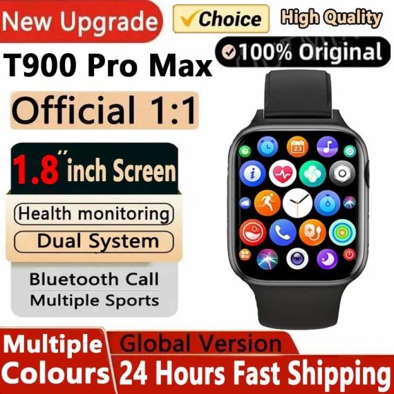 Consumer Electronics | 2024 New Smart Watch T900 Pro Max Series8 Smartwatch 1.8Inch Bluetooth Call Heart Rate Men Series 8 Smartwatch Pk X8 Max Consumer Electronics Consumer Electronics