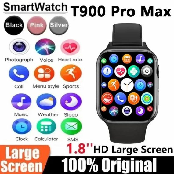 Consumer Electronics | 2024 T900 Pro Max Smartwatch Series 8 Phone Call Custom Watch Face Sport Waterproof Man Wireless Charging Smart Watch Consumer Electronics Consumer Electronics