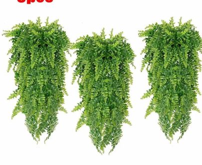 Consumer Electronics | 3Pcs Persian Fern Leaves Home Garden Room Decor Hanging Artificial Plant Plastic Vine Grass Wedding Party Wall Home Decoration Consumer Electronics Consumer Electronics