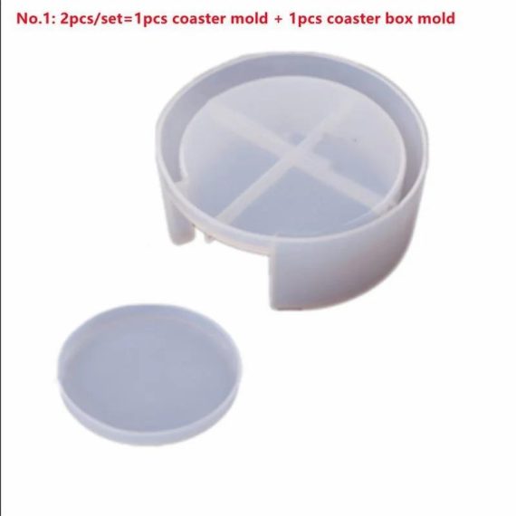 Consumer Electronics | Crystal Drop Adhesive Epoxy Resin Coaster Silicone Mold – Diy Circular Coaster Box And Storage Box Set For Home Decor Consumer Electronics Consumer Electronics