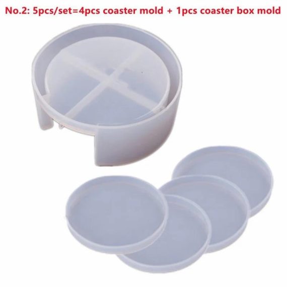 Consumer Electronics | Crystal Drop Adhesive Epoxy Resin Coaster Silicone Mold – Diy Circular Coaster Box And Storage Box Set For Home Decor Consumer Electronics Consumer Electronics