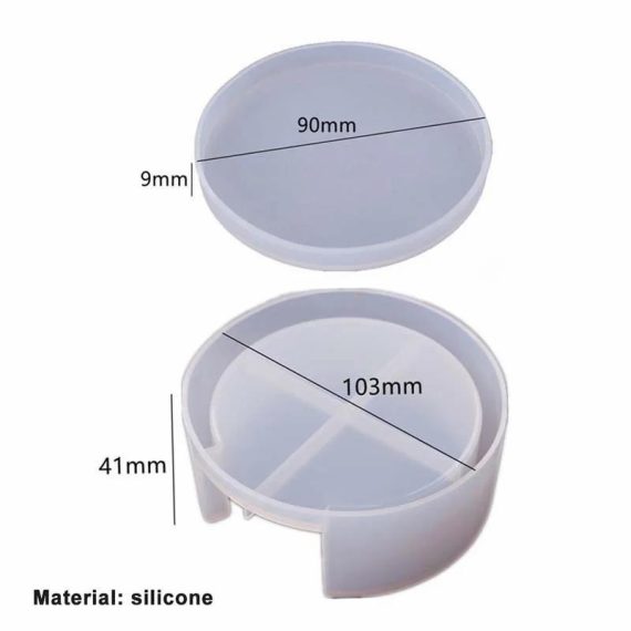 Consumer Electronics | Crystal Drop Adhesive Epoxy Resin Coaster Silicone Mold – Diy Circular Coaster Box And Storage Box Set For Home Decor Consumer Electronics Consumer Electronics