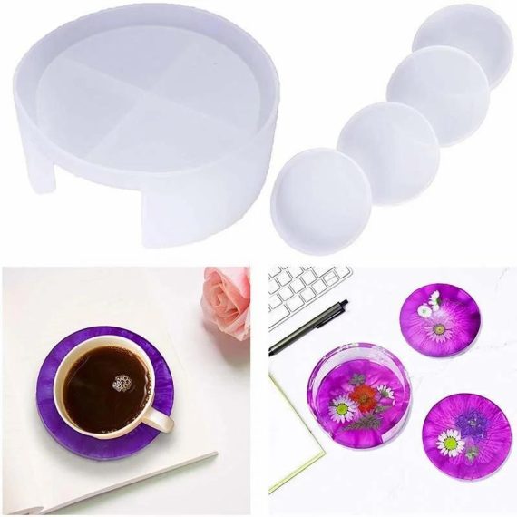 Consumer Electronics | Crystal Drop Adhesive Epoxy Resin Coaster Silicone Mold – Diy Circular Coaster Box And Storage Box Set For Home Decor Consumer Electronics Consumer Electronics