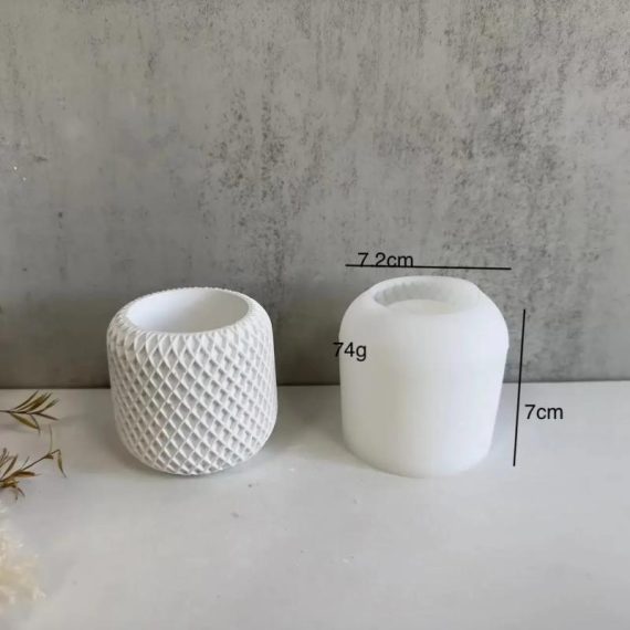 Consumer Electronics | Cylinder Grid Candle Jar Silicone Mold Diy Handmade Candle Cup Plaster Resin Mould Storage Box Flower Pot Cement Concrete Molds Consumer Electronics Consumer Electronics