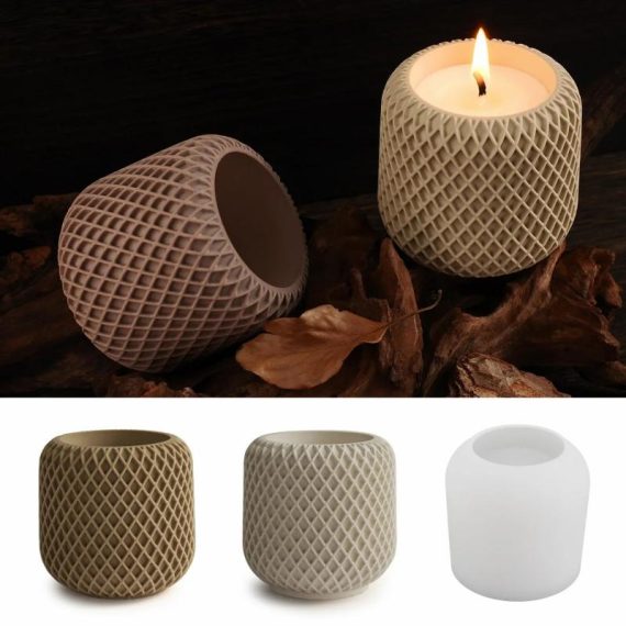 Consumer Electronics | Cylinder Grid Candle Jar Silicone Mold Diy Handmade Candle Cup Plaster Resin Mould Storage Box Flower Pot Cement Concrete Molds Consumer Electronics Consumer Electronics