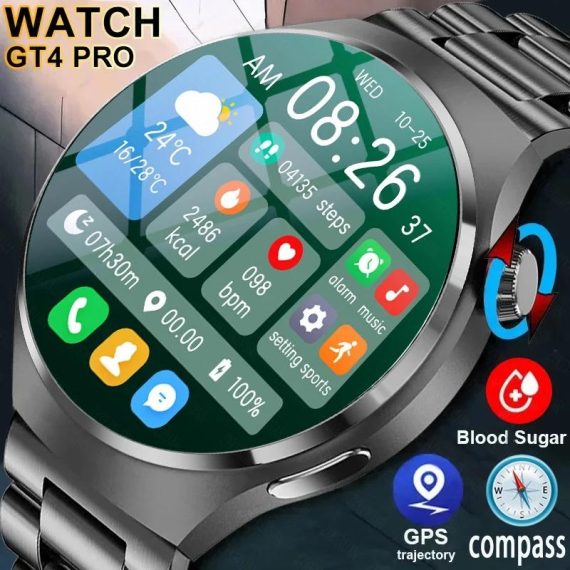 Consumer Electronics | For Huawei Gt4 Pro Smart Watch Men Watch 4 Pro Amoled Hd Screen Bluetooth Call Gps Nfc Heart Rate Bloodsugar Smartwatch 2024 New Consumer Electronics Consumer Electronics