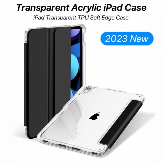 Consumer Electronics | For Ipad 9.7 5/6Th Air 12 Transparent Case With Pencil Holder For Ipad 7/8/9/10Th Air3/4/5Th Pro11/12.9 Mini6 Transparent Cover Cell Phones & Accessories Cell Phones & Accessories