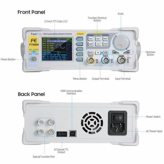 Consumer Electronics | Fy6900 100Mhz Function Signal Generator Dds Dual-Channel Function Signal/Arbitrary Waveform Generator Pulse Signal Source Cell Phones & Accessories Cell Phones & Accessories