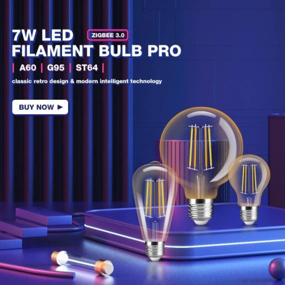 Consumer Electronics | Gledopto Zigbee 3.0 Smart Dimmable St64/A60/G95 7W Pro Retro Style Filament Led Bulb Light E27 For Indoor Decorative Lighting Cell Phones & Accessories Cell Phones & Accessories