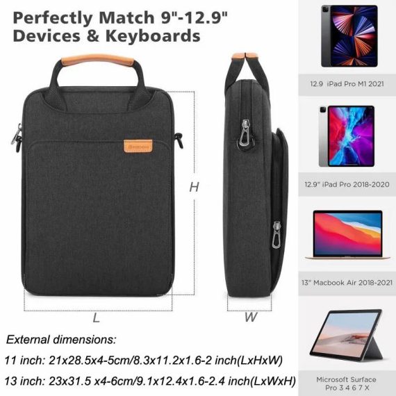 Consumer Electronics | Nidoo Laptop Bag Sleeve For Macbook Air Pro 13 M1 Shoulder Bag For Ipad Pro 12.9 Waterproof Notebook Briefcase Case Handbag Computers & It Accessories Computers & It Accessories