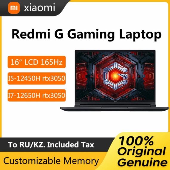 Consumer Electronics | Xiaomi Redmi G 2022 Gaming Laptop 16 Inch 2.5K 165Hz Screen Notebook I7-12650H Rtx3050Ti 16Gb Ddr5 512Gb Ssd Gaming Computer Pc Computers & It Accessories Computers & It Accessories