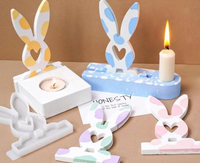 Garden Supplies | 3D Love Rabbit Candle Holder Silicone Mold Diy Easter Bunny Plaster Ornament Making Concrete Resin Candlestick Casting Molds Consumer Electronics Consumer Electronics