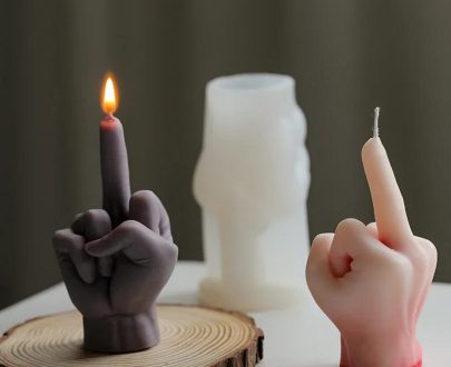 Garden Supplies | 3D Middle Finger Candle Silicone Mold Diy Gesture Aromatherapy Plaster Art Soap Resin Crafts Making Tools Holiday Party Gifts Consumer Electronics Consumer Electronics