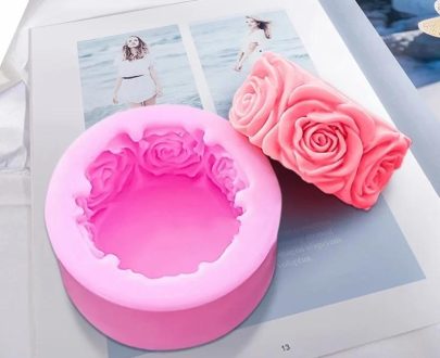 Garden Supplies | 3D Round Rose Flowers Soap Mold Cylindrical Silicone Mold Candle Molds Craft Decoration Consumer Electronics Consumer Electronics