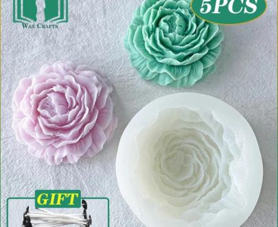 Garden Supplies | 5Pcs 3D Large Peony Silicone Candle Mold Diy Handmade Creative Flower Aromatherapy Plaster Resin Soap Making Supplies Home Gifts Consumer Electronics Consumer Electronics