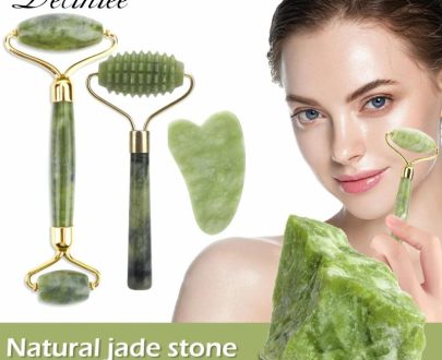 Health & Beauty | 2Pcs/Kit Gua Sha Massager For Face Care Jade Rollers Beauty Health Skin Scraping Chin Lifting Natural Stone Gouache Massage Consumer Electronics Consumer Electronics