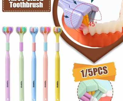 Health & Beauty | 3D Stereo Three-Sided Toothbrush Ultra Fine Soft Hair Adult Toothbrush Tongue Scraper Deep Cleaning Health Oral Care Teeth Brush Consumer Electronics Consumer Electronics