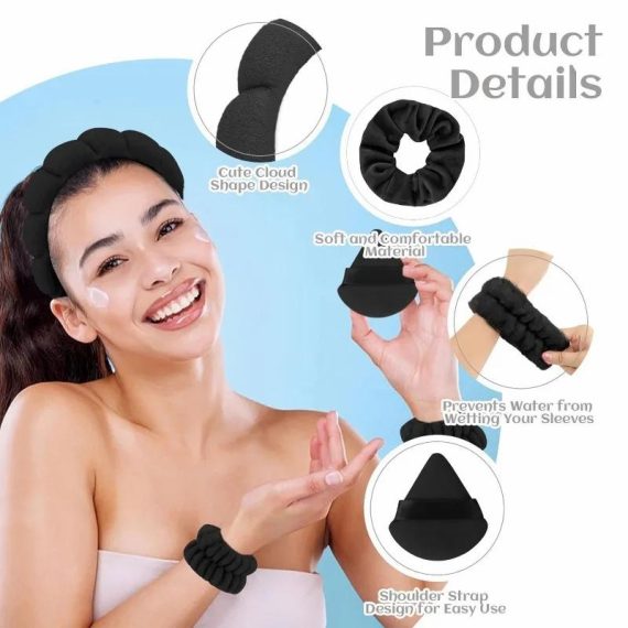 Health & Beauty | 6Pcs Spa Headband For Washing Face Skincare Headbands And Wristbands Hair Bands Clips Set For Face Hair Beauty Consumer Electronics Consumer Electronics