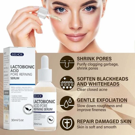 Health & Beauty | Lactobionic Acid Shrink Pores Facial Serum Firm Moisturizing Essence Liquid Repair Face Pores Beauty Skin Care Korean Cosmetics Consumer Electronics Consumer Electronics