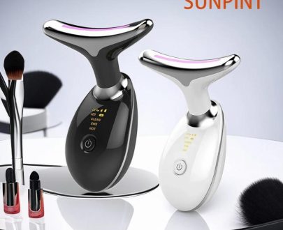 Health & Beauty | Neck Facial Massager Lifting Ems Microcurrent Led Photon Therapy Vibration Face Beautify Anti Wrinkles Tightening Skin Care Tool Consumer Electronics Consumer Electronics