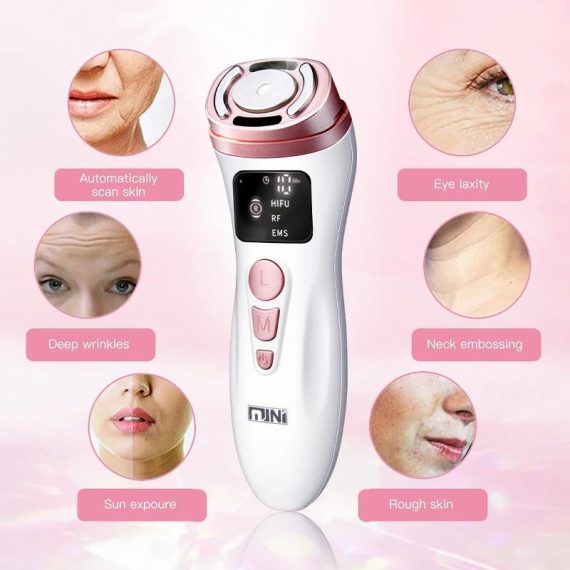 Health & Beauty | New Mini Hifu Radio Frequency Ultrasonic Machine Ems Micro Current Facial Beauty Instrument Firming Skin Care Anti-Wrinkle Tool Consumer Electronics Consumer Electronics