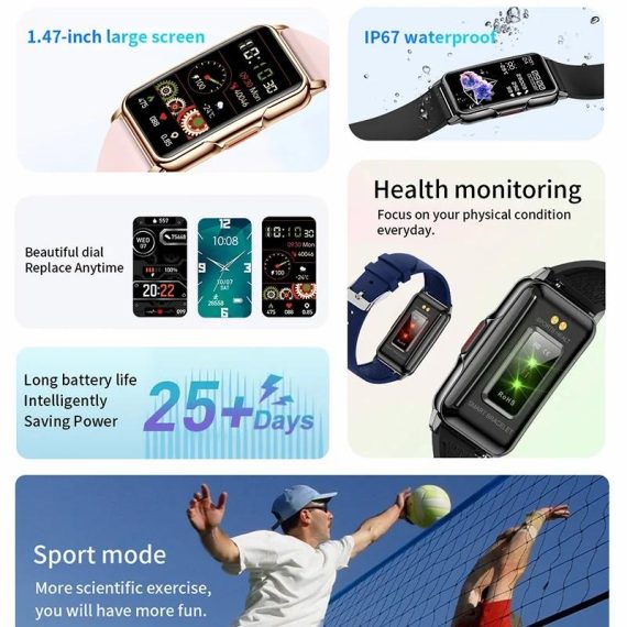 Jewelry & Watches | For Android Ios Smart Bracelet Smartwatch Men Heart Rate Blood Oxygen Waterproof Sport Smart Band Watch For Ladies +Gift Consumer Electronics Consumer Electronics