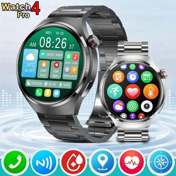 Jewelry & Watches | New For Huawei Gt4 Pro Smart Watch Men Amoled Hd Screen Heart Rate Bluetooth Call Nfc Blood Sugar Gps Tracker Watch 4 Smartwatch Consumer Electronics Consumer Electronics