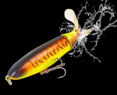 Outdoors & Sports | 1 Pcs 10Cm/14Cm Topwater Fishing Lure Whopper Popper Artificial Bait Hard Plopper Soft Rotating Tail Fishing Tackle Fishing Bait Outdoors & Sports Outdoors & Sports