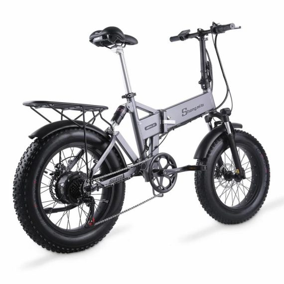 Outdoors & Sports | 500W 48V Electric Bike 20 Inch 4.0 Fat Tire Electric Bicycles 12.8Ah Lithium Battery Power Electric Bike Folding Mountain Bike Outdoors & Sports Outdoors & Sports