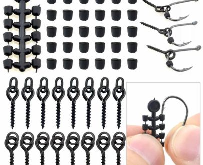 Outdoors & Sports | 50Pcs Rubber Beads For Carp Fish Hook Carp Fishing Accessories Fish Hook Stoper 20Pcs Fishing Boilie Screw Chod Rigs Outdoors & Sports Outdoors & Sports