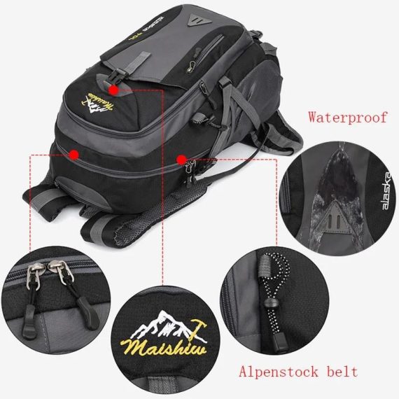 Outdoors & Sports | Anti-Theft Mountaineering Waterproof Backpack Men Riding Sport Bags Outdoor Camping Travel Backpacks Climbing Hiking Bag For Men Outdoors & Sports Outdoors & Sports